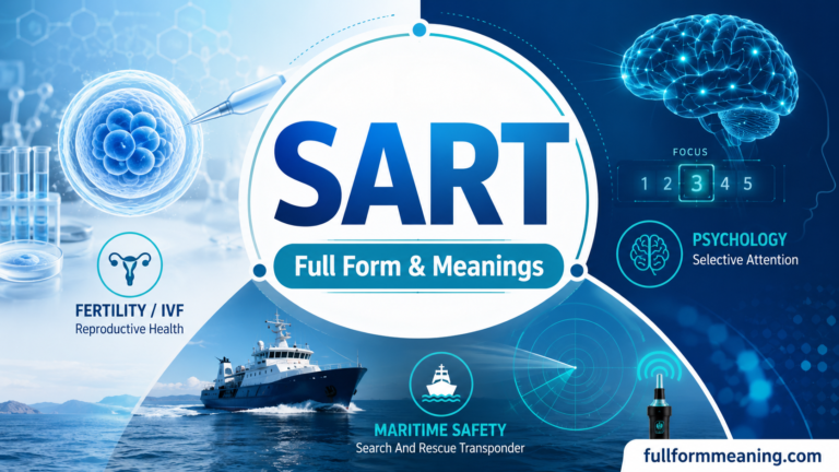 SART full form and meanings across fertility, psychology, maritime safety, and emergency management